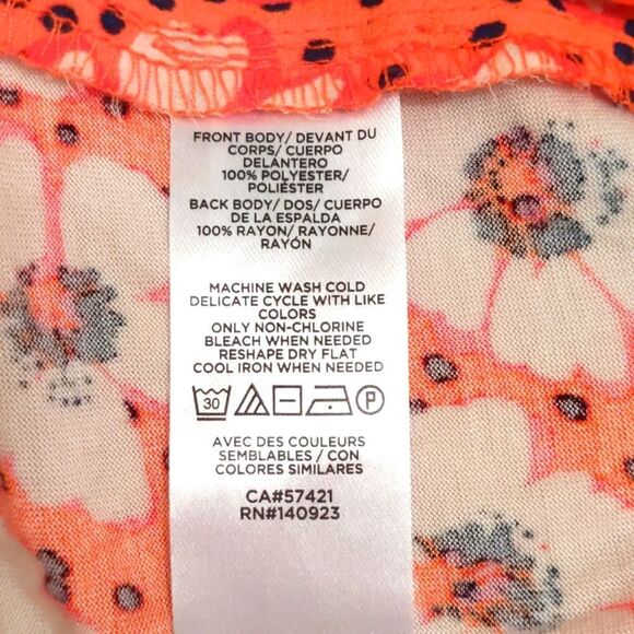 LOFT Sleeveless White Floral Dotted Blouse Size M - Picture 6 of 8